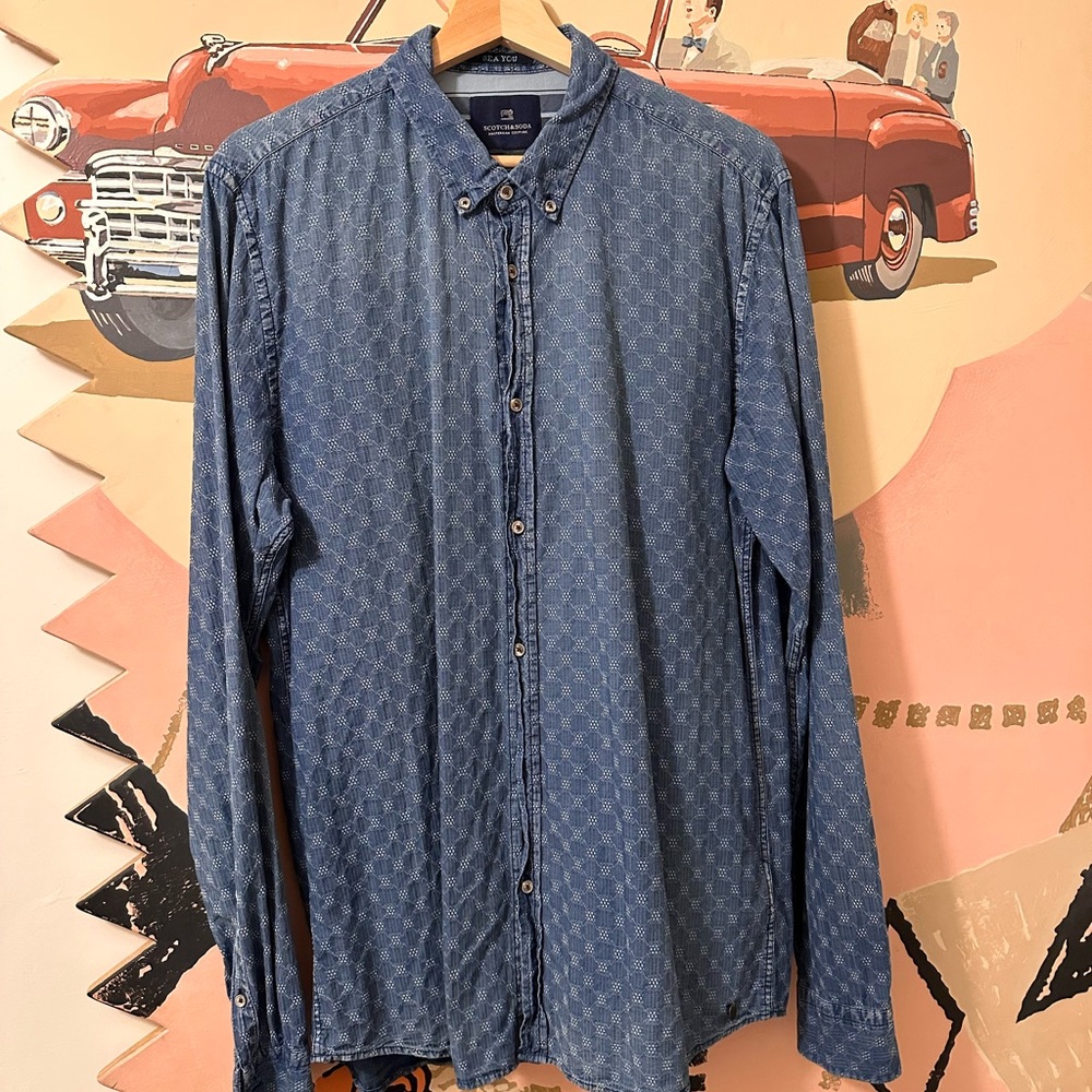 Scotch & Soda XL casual button-down shirt.